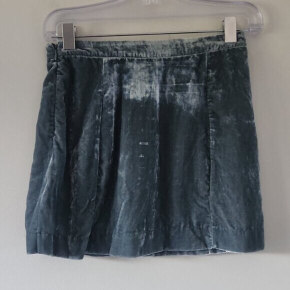 URBAN OUTFITTERS | Button down velvet skirt blue sz S - Picture 4 of 5